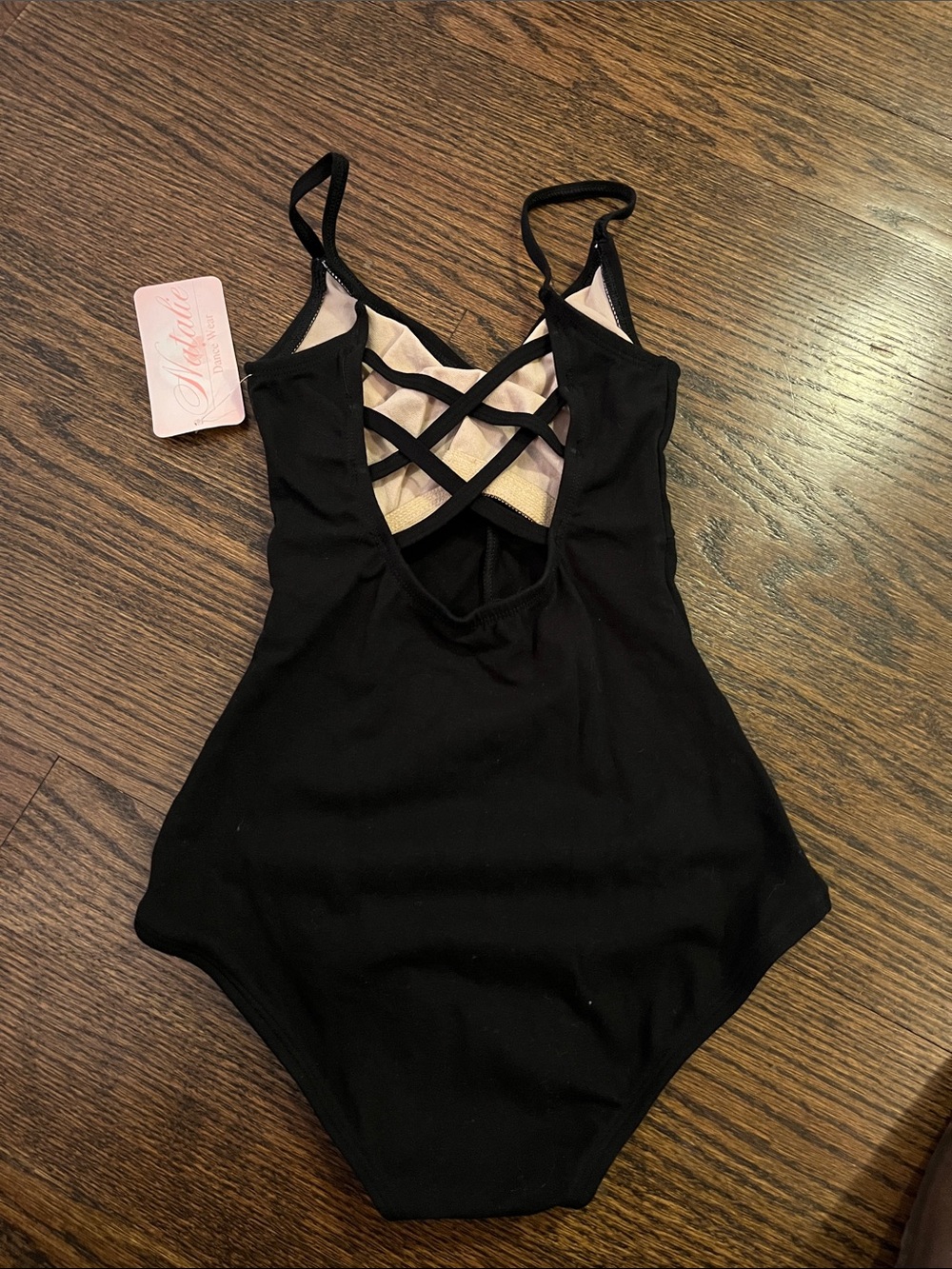 Natalie dancewear black leotard style 1502